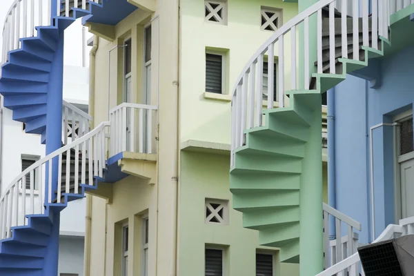 Shop house staircases singapore — Stock Photo, Image