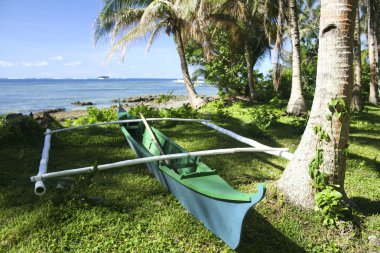 Outrigger canoe clipart