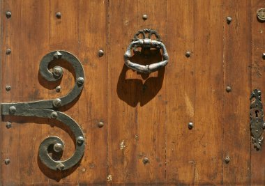 Old wooden door clipart