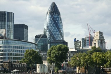 st mary axe tower London skyline uk clipart