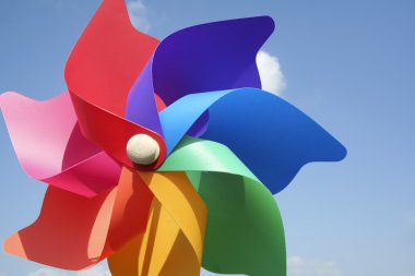 Colorful pinwheel toy clipart