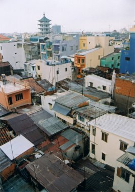 Saigon rooftops clipart