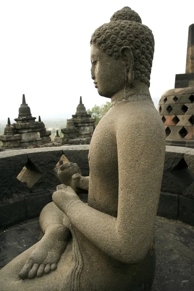 Borobudur buddha — Stock fotografie
