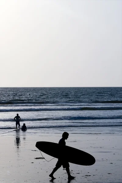 Silhueta Surfista — Fotografia de Stock