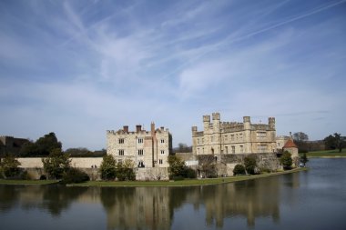 Leeds castle moat reflection kent clipart