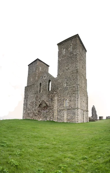 Reculver towers roman fort herne bay — Stock Photo, Image