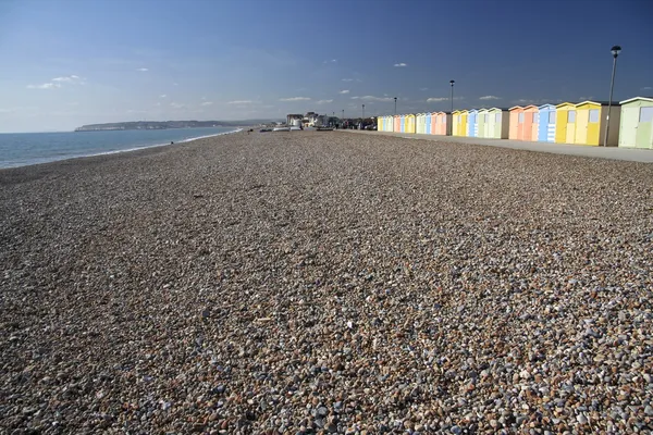 Beach huts seaford head sussex — Stock Photo, Image