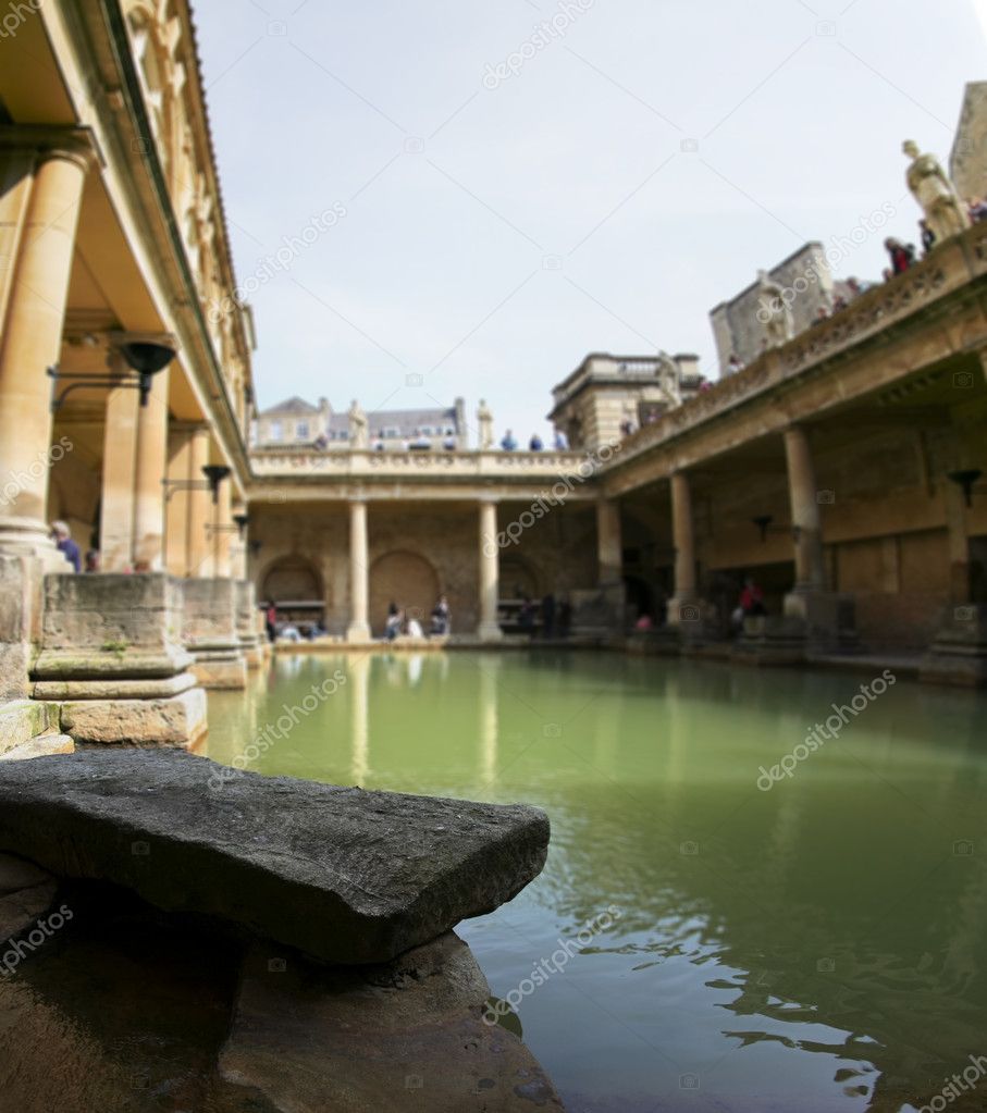 Roman baths hot spring pool