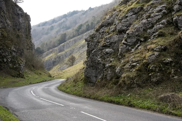 Cheddar gorge road somerset Inglaterra — Foto de Stock