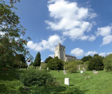 Edlesborough english country church clipart