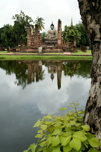 Κάθονται Βούδα sukothai Ταϊλάνδη — Φωτογραφία Αρχείου