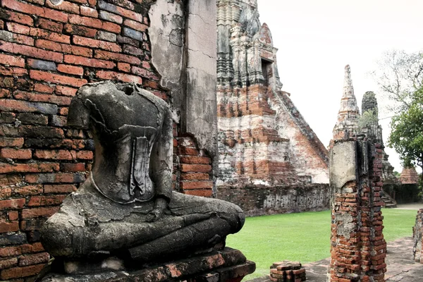 Ναός Ayuthaya ερείπια Ταϊλάνδη — Φωτογραφία Αρχείου