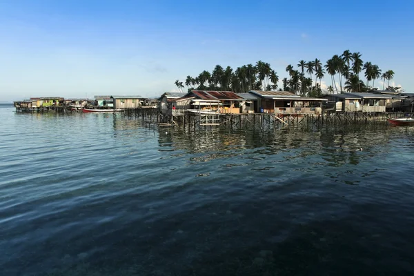 Mabul island stilt houses borneo — Stock Photo, Image