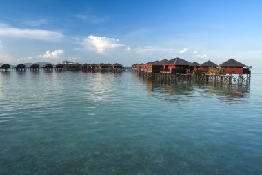 Mabul island water resort borneo clipart