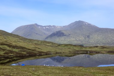 Kamping rannoch moor İskoçya highlands