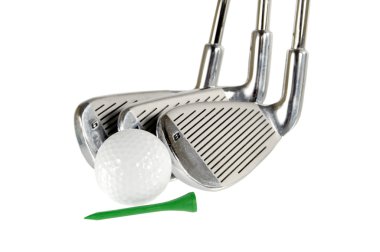 Golf Clubs and Ball clipart