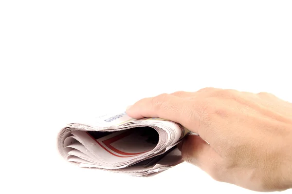 stock image Hand And Newspaper