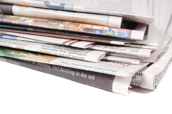 Stack of newspapers