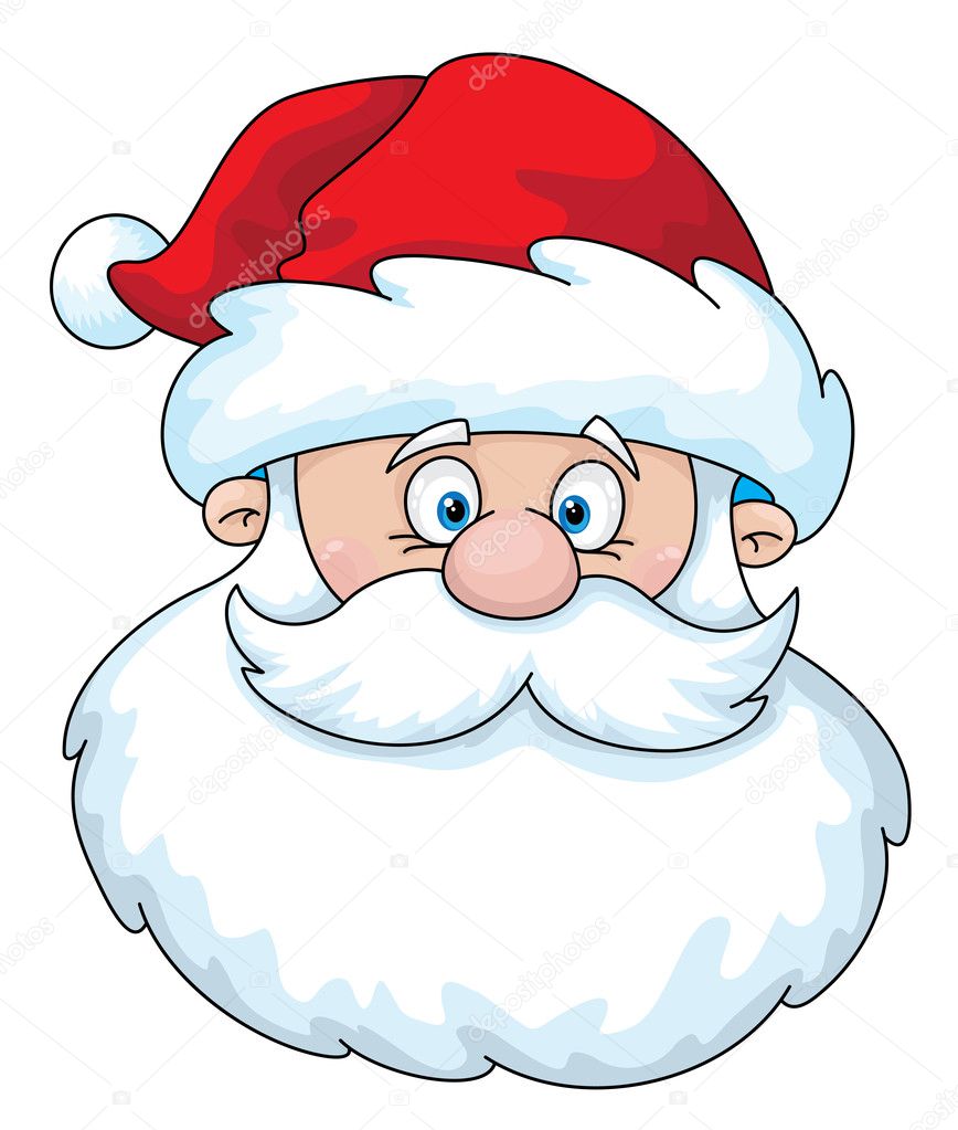 Santa head — Stock Vector © Polkan #3909995