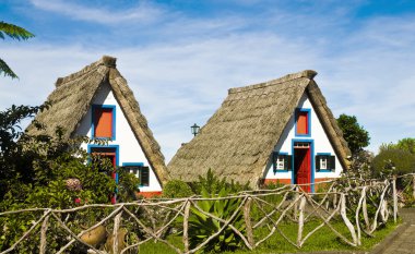 Typical house, of Santana, Madeira, Port clipart