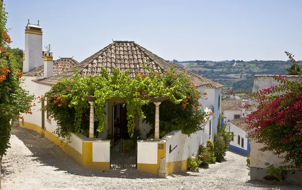 Typical house Obidos. — Stock Photo, Image