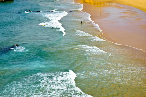Pláž v sagres, algarve, Portugalsko. Royalty Free Stock Fotografie