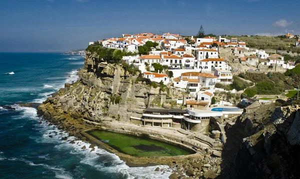 Azenhas do Mar, perto de Sintra, Portugal Imagens De Bancos De Imagens