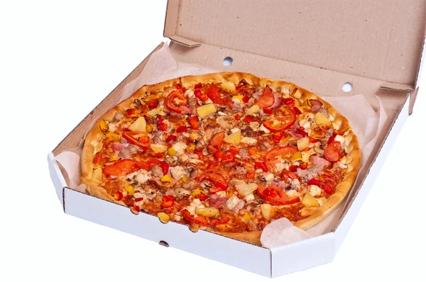 Pizza in scatola — Foto Stock