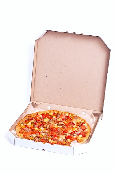Pizzen im Karton — Stockfoto