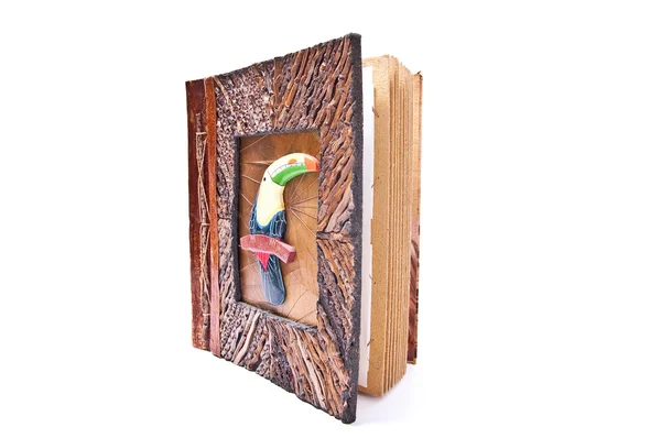 Album with parrot — Stock Photo, Image