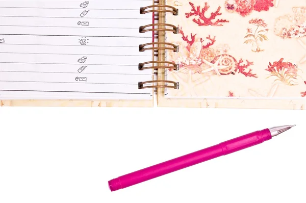 Manual com caneta — Fotografia de Stock