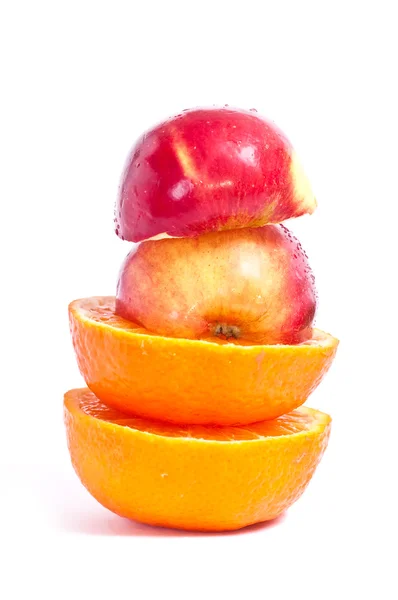 Vele vruchten in mand — Stockfoto