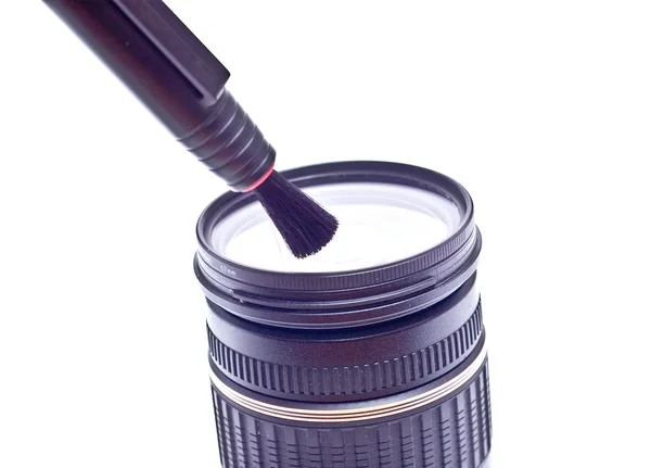 La lente e la penna — Foto Stock