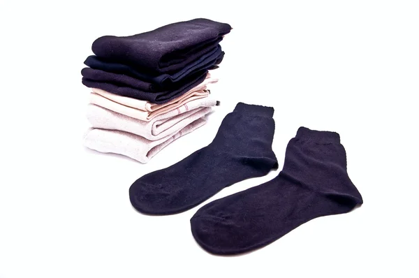 Чорно-білі шкарпетки — стокове фото