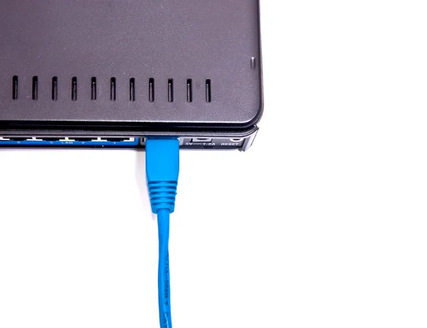 Router and cable — Stock Photo, Image