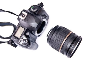 Modern digital 35mm camera clipart