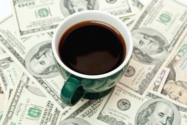 Coffee and money clipart