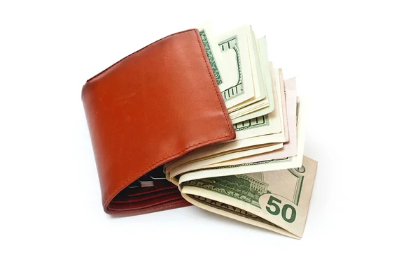 Dollar i plånboken — Stockfoto
