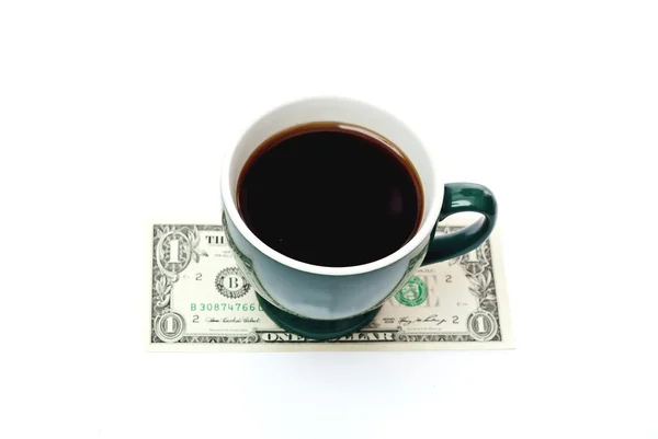 Caffè e denaro — Foto Stock