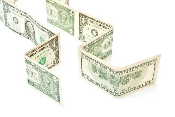 Rows from money — Stock Photo, Image
