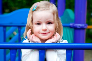 Portrait of a smiling girl clipart