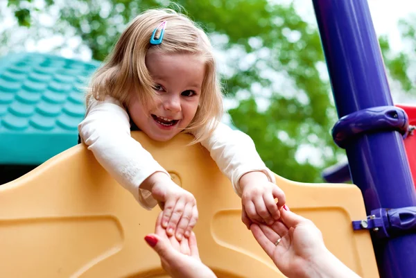 Girl in the playground — Stock Photo, Image