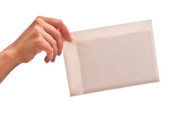 White envelope with letter clipart