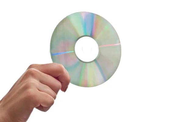 CD w ręku — Zdjęcie stockowe