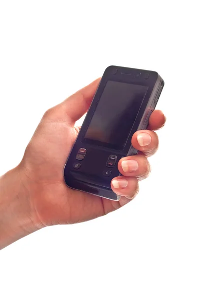 Ręka z telefonu komórkowego — Zdjęcie stockowe