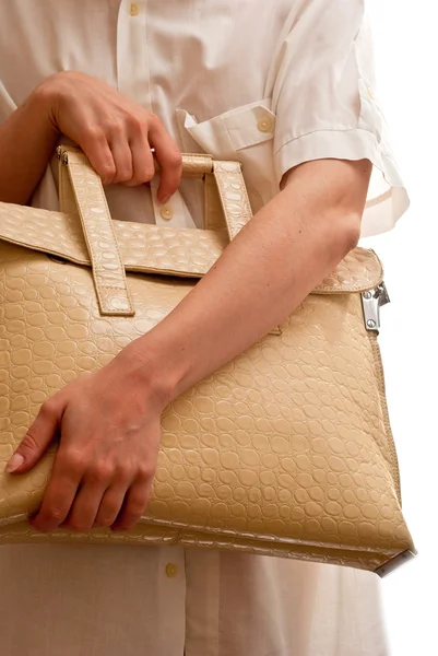 Woman and bag — Stock Photo, Image