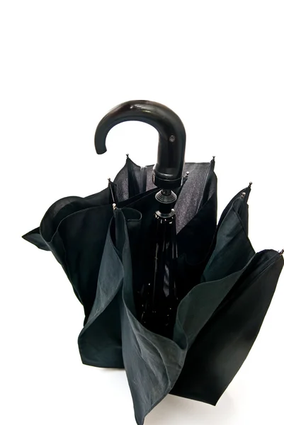 Ein schwarzer Regenschirm — Stockfoto