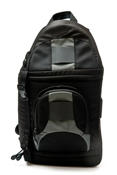 Černý batoh — Stock fotografie