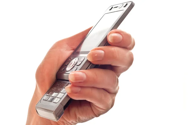 Czarny telefon komórkowy — Zdjęcie stockowe