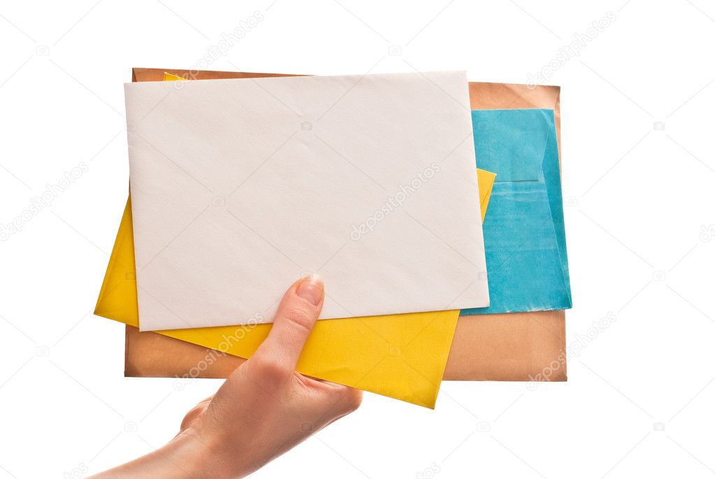 Letters in hand